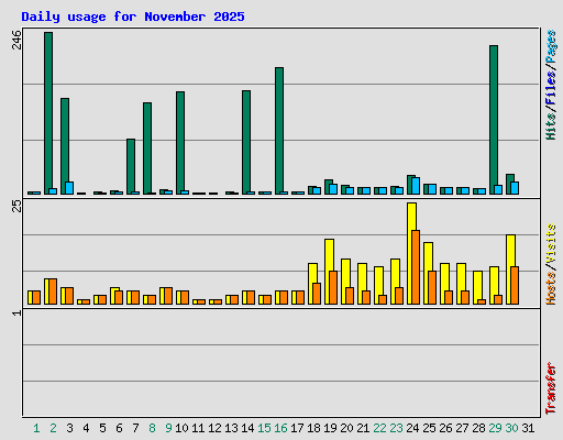 Daily usage for November 2025