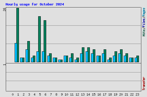 Hourly usage for October 2024